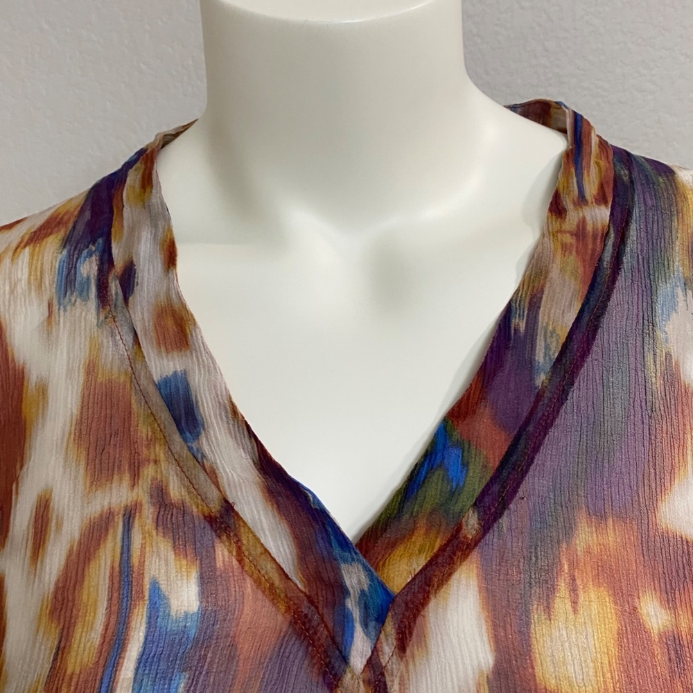 Chico’s Sheer Silk Top - Picture 4 of 9